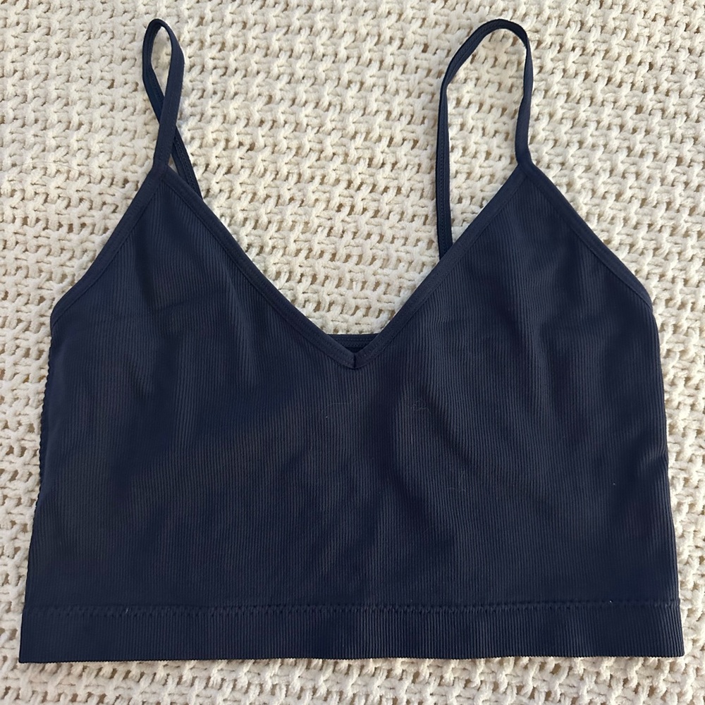 Black Ribbed tank top GARAGE